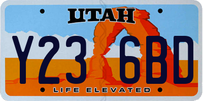 UT license plate Y236BD