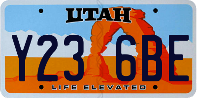 UT license plate Y236BE