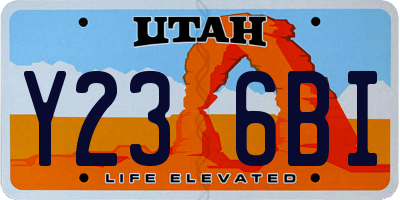 UT license plate Y236BI