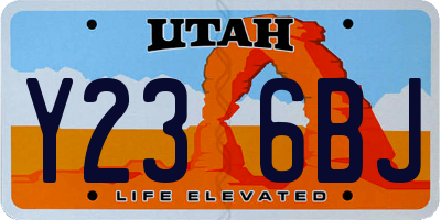 UT license plate Y236BJ