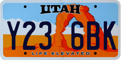 UT license plate Y236BK