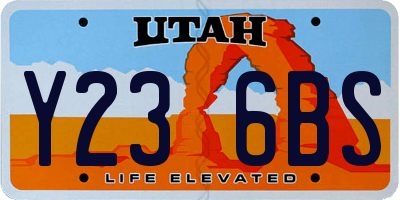 UT license plate Y236BS