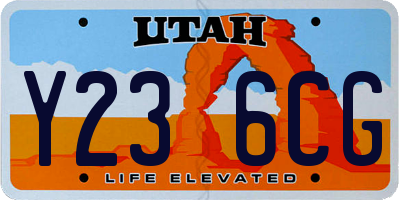 UT license plate Y236CG