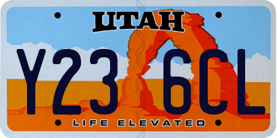 UT license plate Y236CL