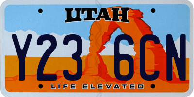 UT license plate Y236CN