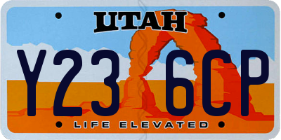 UT license plate Y236CP