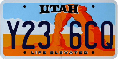 UT license plate Y236CQ