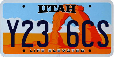 UT license plate Y236CS