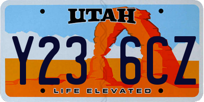 UT license plate Y236CZ