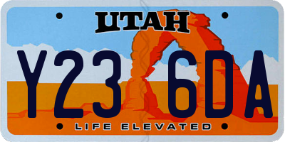 UT license plate Y236DA
