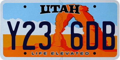 UT license plate Y236DB