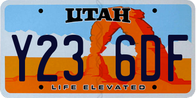 UT license plate Y236DF
