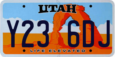 UT license plate Y236DJ