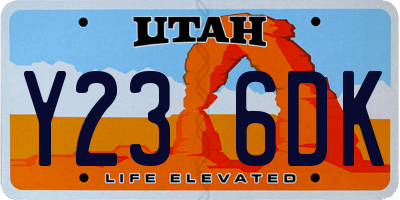 UT license plate Y236DK