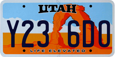 UT license plate Y236DO