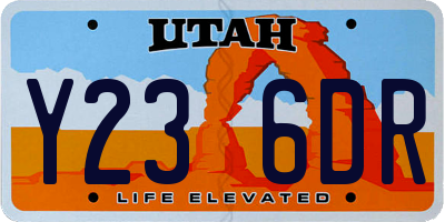 UT license plate Y236DR