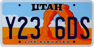 UT license plate Y236DS