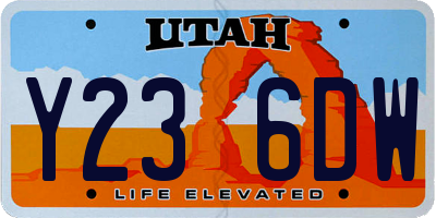 UT license plate Y236DW