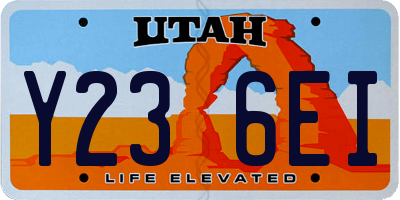 UT license plate Y236EI