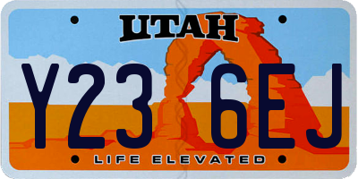 UT license plate Y236EJ