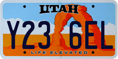 UT license plate Y236EL