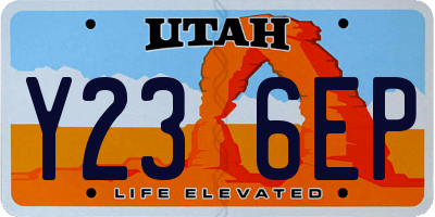 UT license plate Y236EP