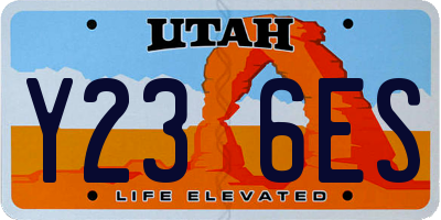 UT license plate Y236ES