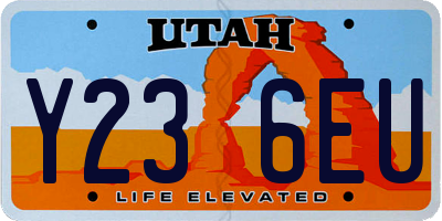 UT license plate Y236EU