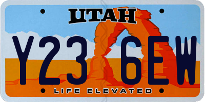 UT license plate Y236EW