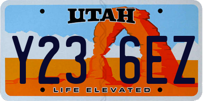UT license plate Y236EZ