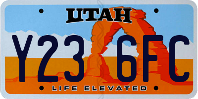 UT license plate Y236FC