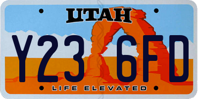UT license plate Y236FD