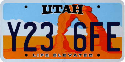 UT license plate Y236FE