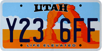 UT license plate Y236FF