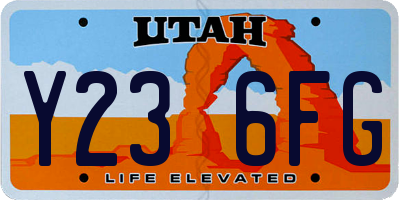 UT license plate Y236FG