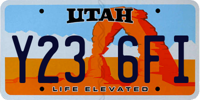 UT license plate Y236FI