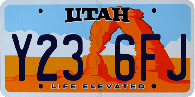 UT license plate Y236FJ