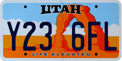 UT license plate Y236FL