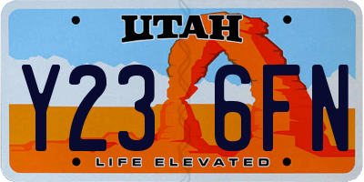 UT license plate Y236FN