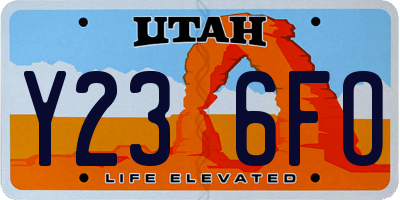 UT license plate Y236FO