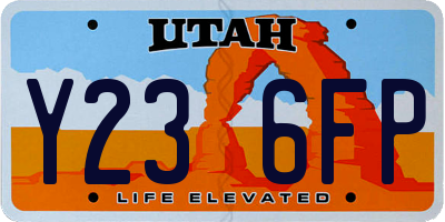 UT license plate Y236FP