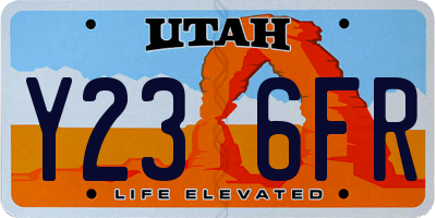 UT license plate Y236FR