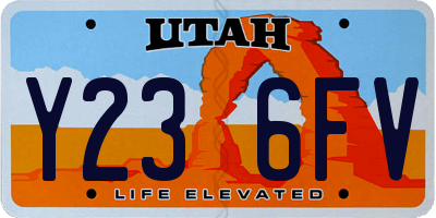 UT license plate Y236FV