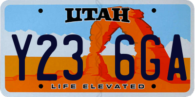 UT license plate Y236GA