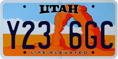 UT license plate Y236GC