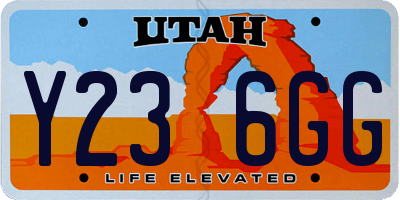 UT license plate Y236GG