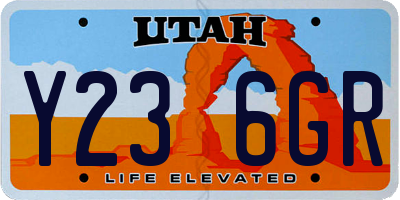 UT license plate Y236GR
