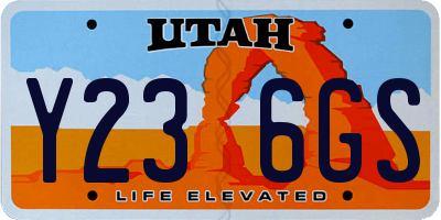 UT license plate Y236GS