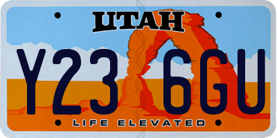 UT license plate Y236GU