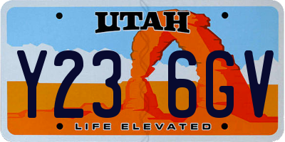 UT license plate Y236GV